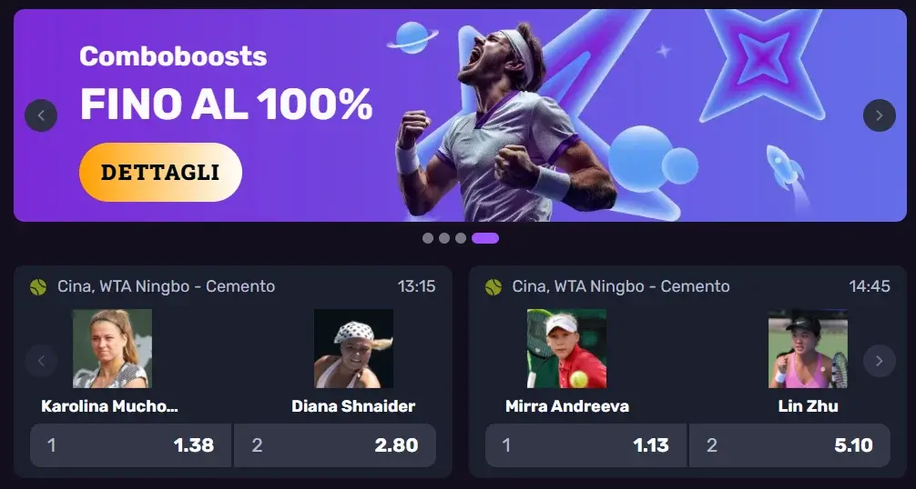 RocketPlay Scommesse Sezione Sportiva con Quote